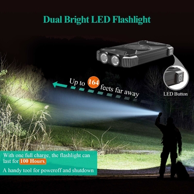फोन और लैपटॉप के लिए क्यूई वायरलेस 10000mAh पोर्टेबल चार्जर सोलर पावर बैंक