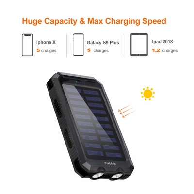 ODM यूनिवर्सल बैकअप सोलर पावर बैंक पैक चार्जर 20000mah
