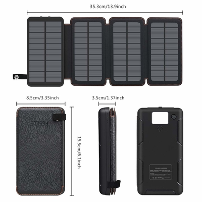 मोबाइल फोन के लिए OEM 25000mAh 6W सौर ऊर्जा संचालित पावर बैंक चार्जर पैनल