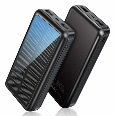 IPhone के लिए IPX5 सौर ऊर्जा संचालित पोर्टेबल चार्जर 30000mAh बैटरी पैक
