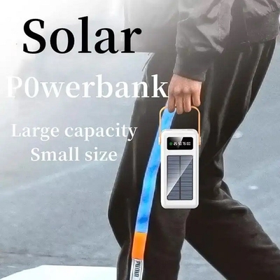 डोरी के साथ 30000mAh 100000mAh 120000Mah सोलर चार्जर डिटैचेबल केबल सोलर पावर बैंक