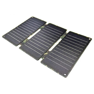 12V USB चार्जर पोर्टेबल सोलर पैनल 21W मोनोक्रिस्टलाइन सिलिकॉन फोल्डेबल सोलर पैनल