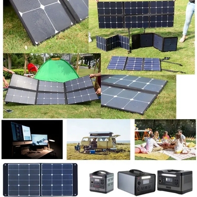 आउटडोर के लिए लाइटवेट वाटरप्रूफ 100w फोल्डिंग सोलर पैनल सोलर ब्लैंकेट चार्जर