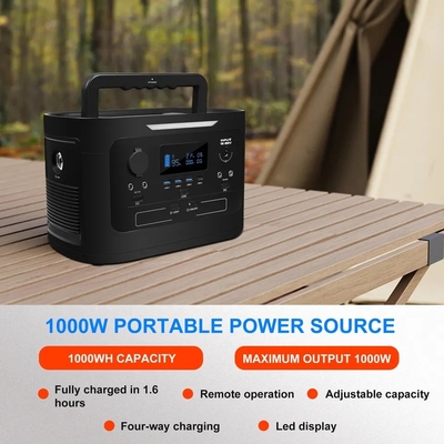 निर्माता लिथियम आउटडोर 1000W पोर्टेबल Lifepo4 सौर ऊर्जा बैंक पावर स्टेशन ऑटो कैम्पिंग आपात स्थिति, फोन के लिए