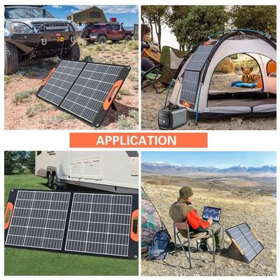 60W 100W 150W आउटडोर कैंपिंग के लिए 200W पोर्टेबल फोल्डिंग सोलर पैनल