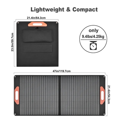 ETFE 100W सोलर पैनल फोल्डेबल चार्जिंग किट 60w 100w 3 फोल्ड 5 फोल्ड प्रत्येक सिंगल सोलर मॉड्यूल पोर्टेबल पावर चार्ज करने के लिए