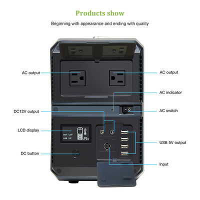 कैम्पिंग 220v 50hz 60hz . के लिए सौर रिचार्जेबल CPAP पावर स्टेशन