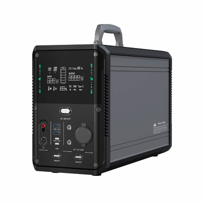 आउटडोर यात्रा आपातकालीन भंडारण के लिए 1500W रिचार्जेबल ली आयन पावर स्टेशन