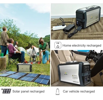 यात्रा कैम्पिंग के लिए लिथियम बैटरी पोर्टेबल पावर स्टेशन 1500W 500W